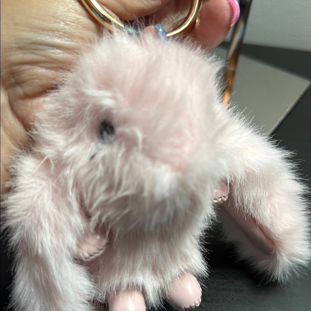 Pink Fluffy Keychain Accessory - Picture 4 of 4